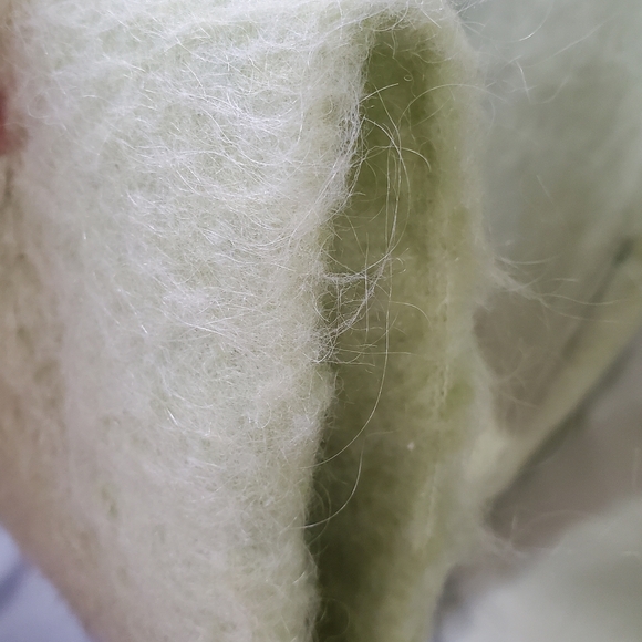 Adolfo Studio Women's Green Fuzzy Jacket Size 2 Petite - Picture 5 of 7